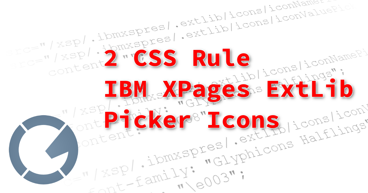 How to use 2 CSS Rules to replace the IBM Domino XPages Extension Library Picker Icons